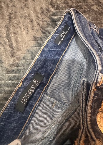 29 Beden kahverengi Renk Kadın Yüksek Bel Boy Koyu Mavi Denim Mom Pantolon