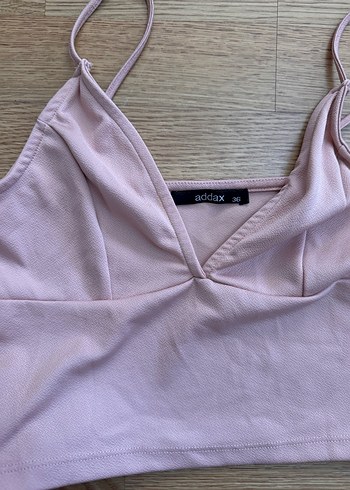 s Beden pembe Renk Pembe Minimalist Mini Bralet