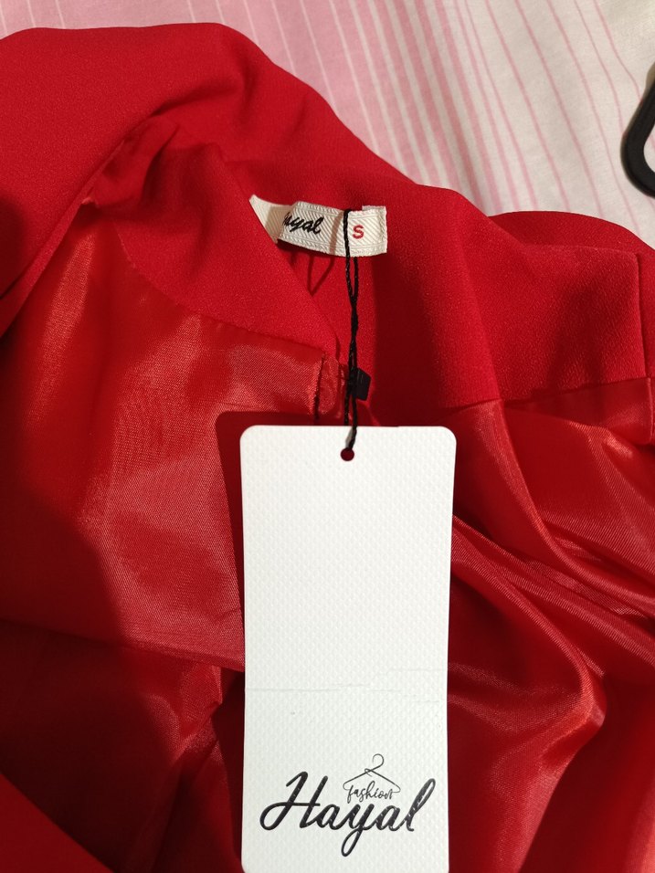 Kırmızı Blazer Ceket - Görsel 4