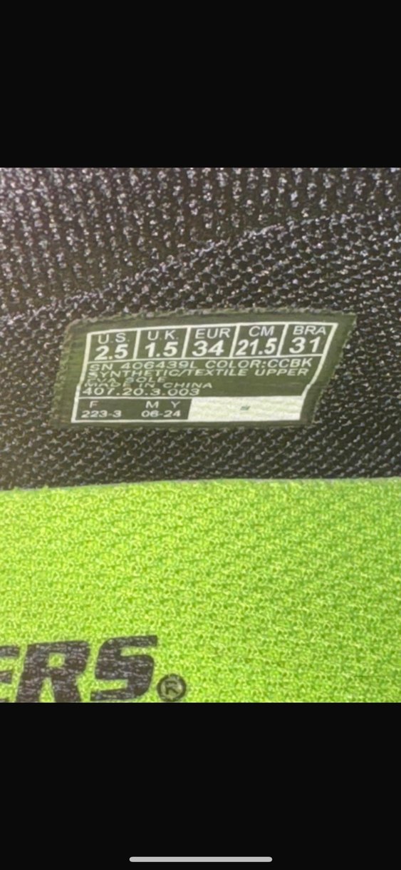 Siyah renk yeşil bağcıklı  Erkek Çocuk Spor Ayakkabı - Görsel 5