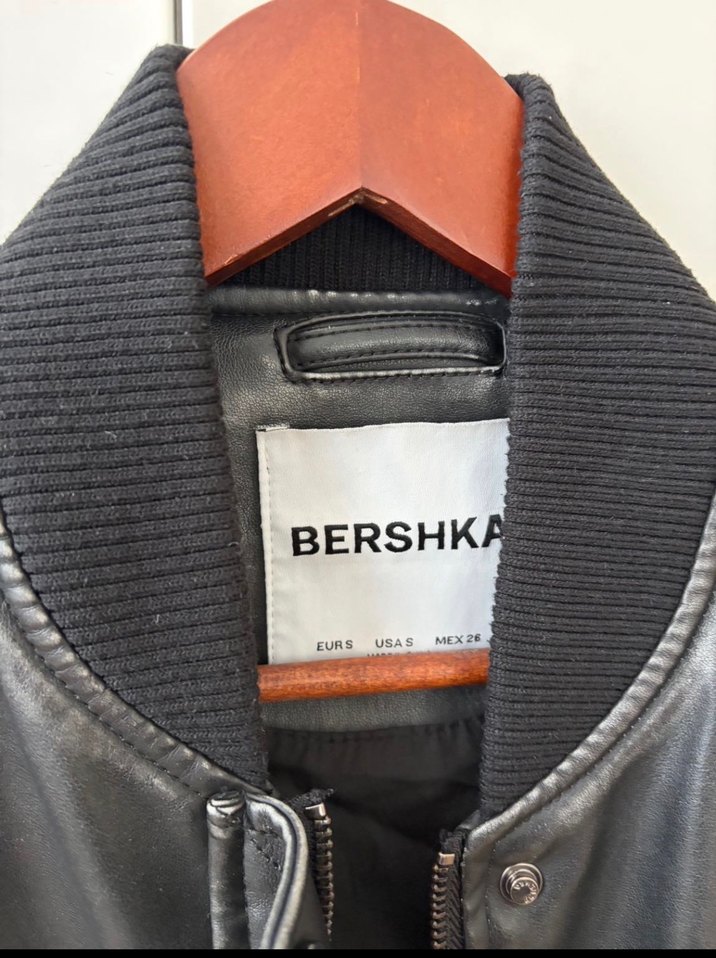 Bershka Siyah Deri Biker Ceket - Görsel 2