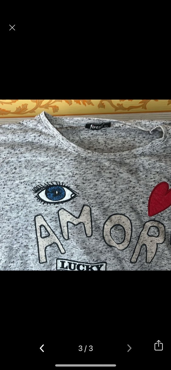 Gri Kısa Kollu Triko Tişört - Görsel 3