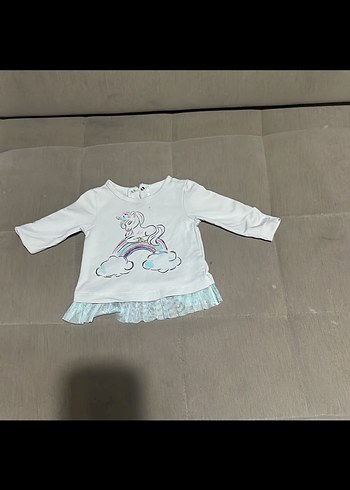 Kız Çocuk Baskılı Uzun Kollu Pamuklu Tişört