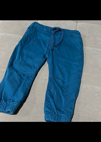 6-9 Ay Beden Erkek Çocuk Mavi Bol Kesim Denim Pantolon