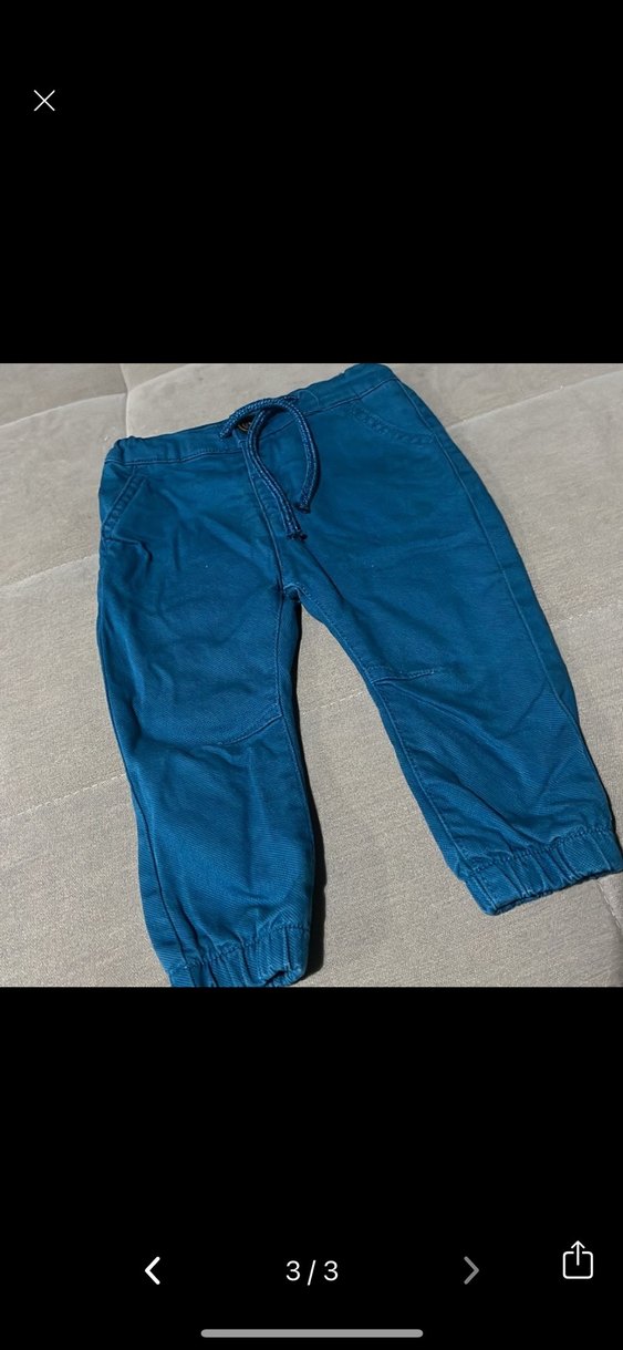 Erkek Çocuk Mavi Bol Kesim Denim Pantolon - Görsel 3