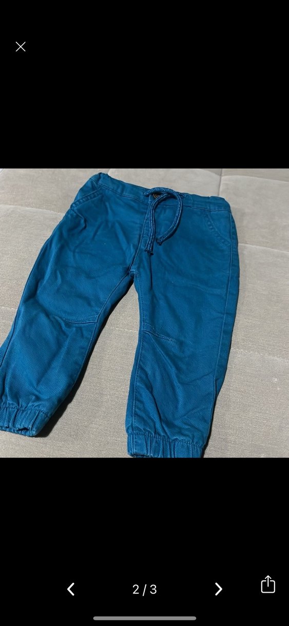Erkek Çocuk Mavi Bol Kesim Denim Pantolon - Görsel 2