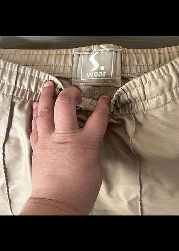 Bej Kadın Keten Pilili Pantolon - Görsel 2