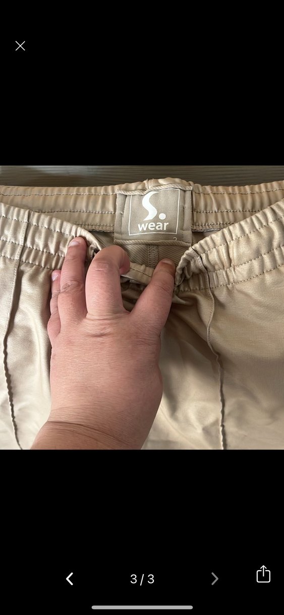 Bej Kadın Keten Pilili Pantolon - Görsel 2