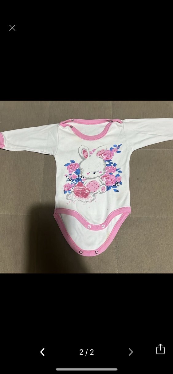 Dantel Detaylı Uzun Kollu Pembe Kız Bebek Body - Görsel 2