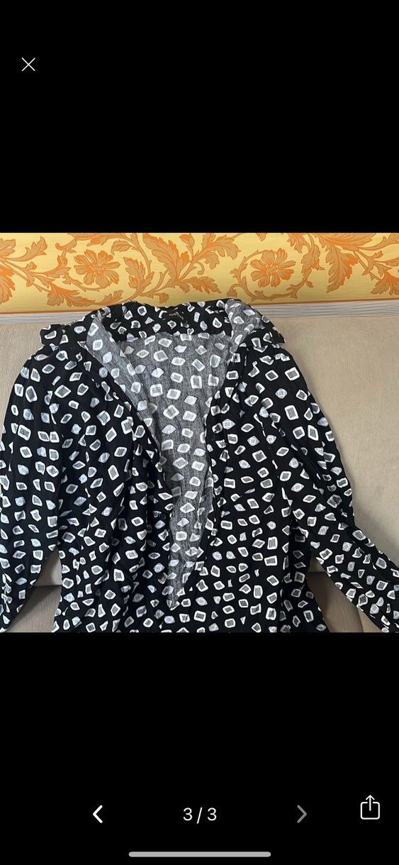 Düğmeli Siyah Desenli Pamuklu Erkek Gömlek - Görsel 3