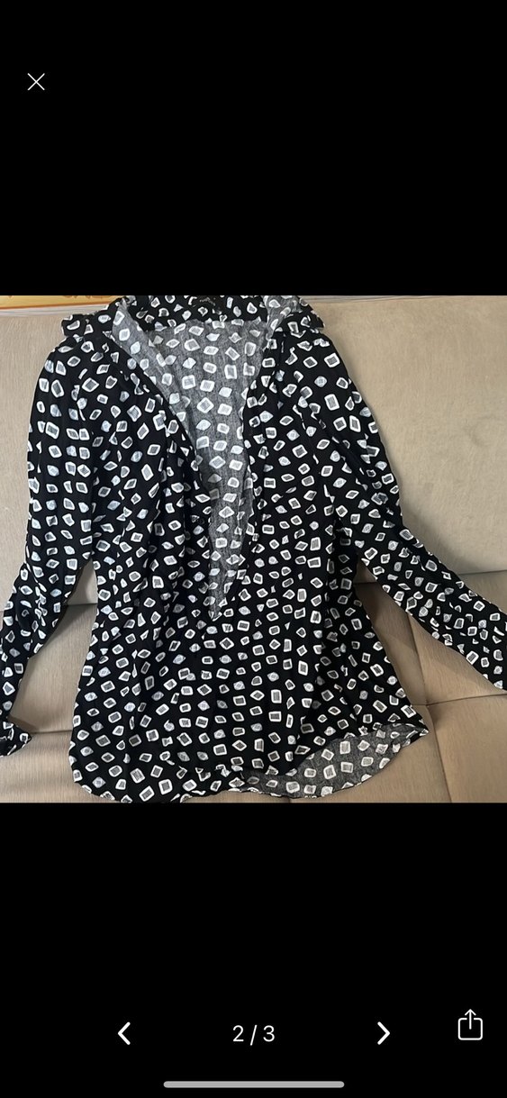 Düğmeli Siyah Desenli Pamuklu Erkek Gömlek - Görsel 2