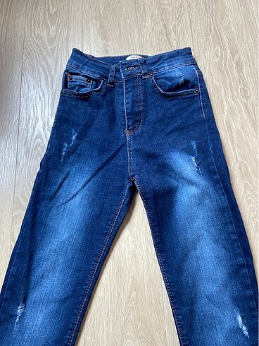 skinny kesik paca jean pantolon