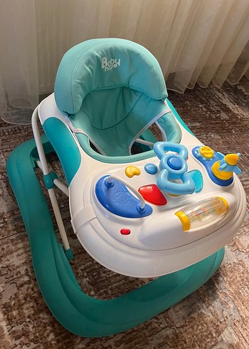 Beden Turkuaz Bebek Yürüteci Oyuncaklı