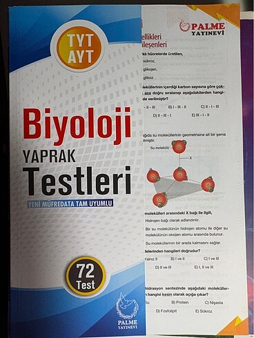 TYT AYT biyoloji yaprak testleri