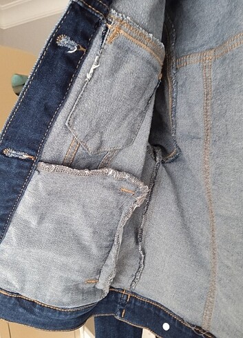 defacto denim collection slim fit kot ceket - Görsel 5