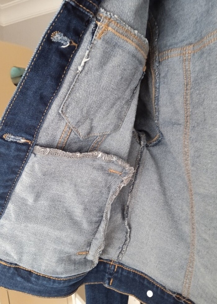 defacto denim collection slim fit kot ceket - Görsel 5