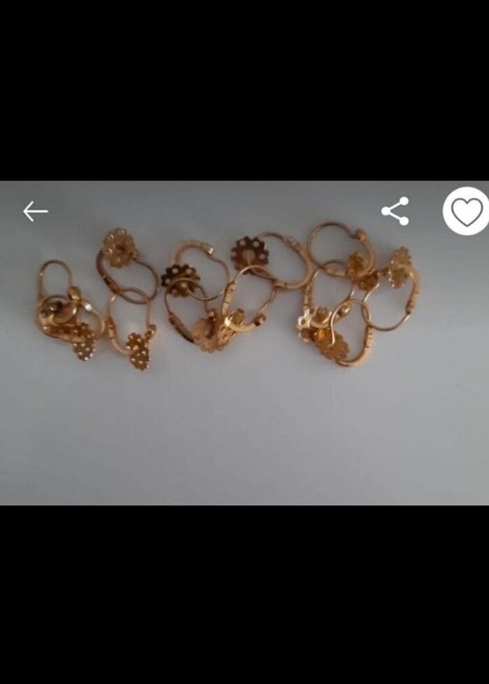 Altin renk macır küpesi  - Görsel 3