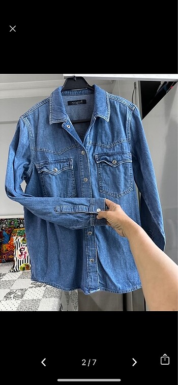 Mavi Jeans MAVİ MARKA KOT GÖMLEK ERKEK S -M uyumlu