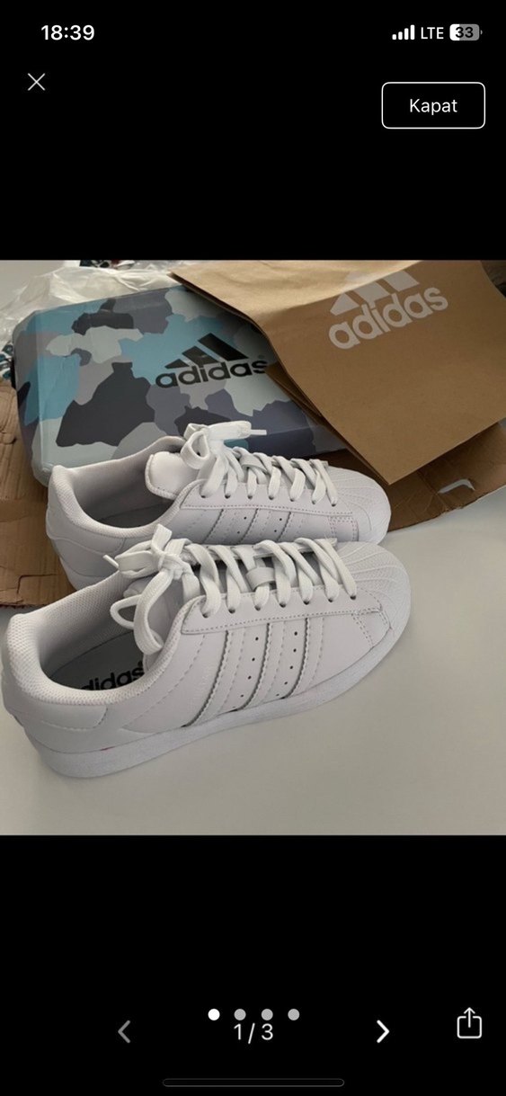 Adidas Beyaz Kadın Spor Ayakkabı - Düz Taban - Görsel 2