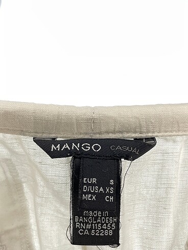 s Beden beyaz Renk Mango Düz Kesim %70 İndirimli.