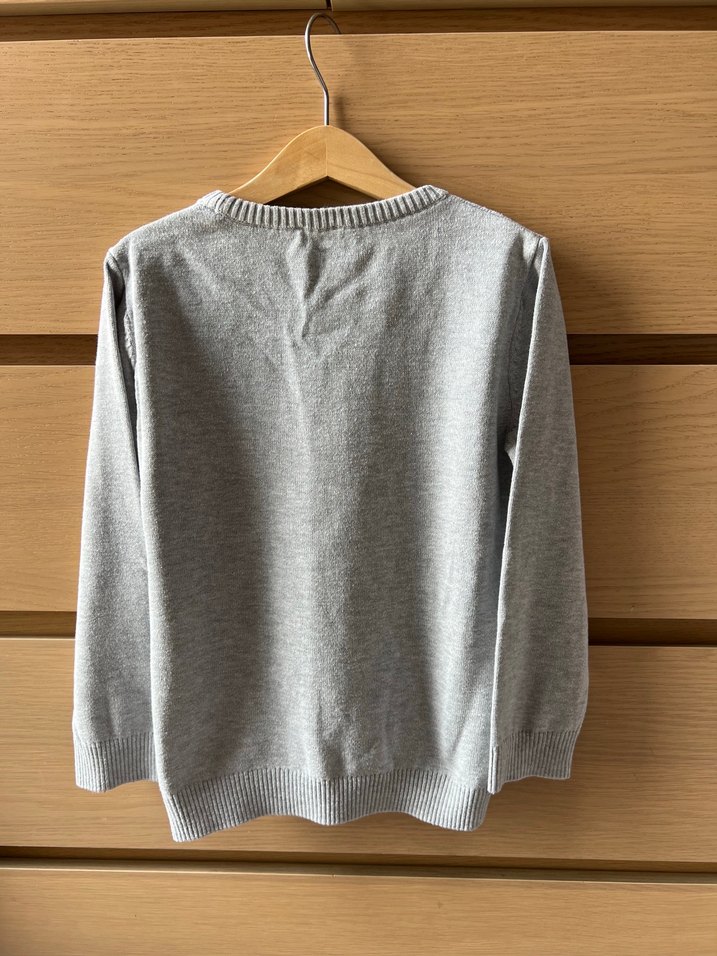 Erkek Gri Bisiklet Yaka Örgü Kazak - Görsel 4