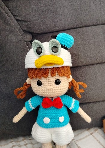 Renkli El Yapımı Örgü Bebek Seti. Amigurumi bebek. - Görsel 8