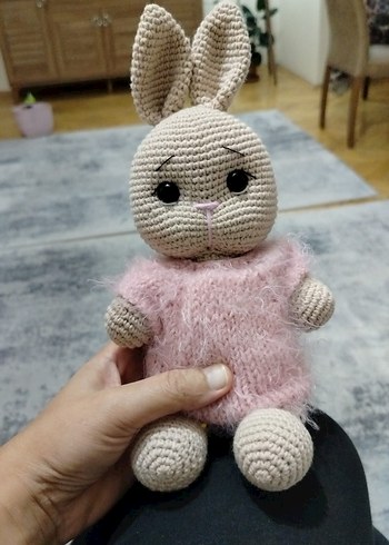 Renkli El Yapımı Örgü Bebek Seti. Amigurumi bebek. - Görsel 9