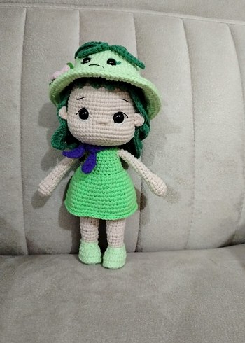 Renkli El Yapımı Örgü Bebek Seti. Amigurumi bebek. - Görsel 5