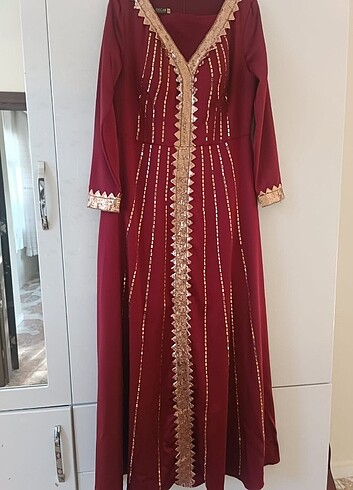46 Beden kırmızı Renk Abiye