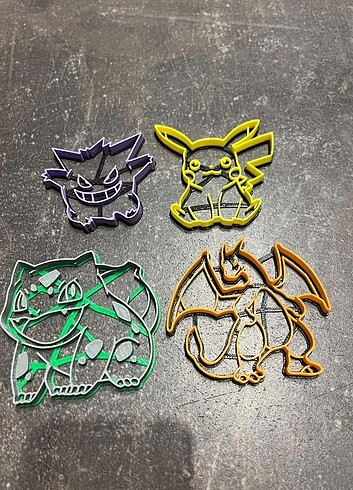 Pokemon kek ve kurabiye kalıpları 