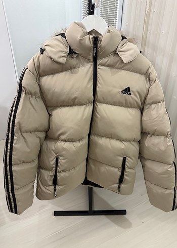 Adidas Bej Kapusonlu Sisme Mont