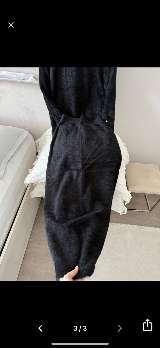 Siyah angora takım - Görsel 3