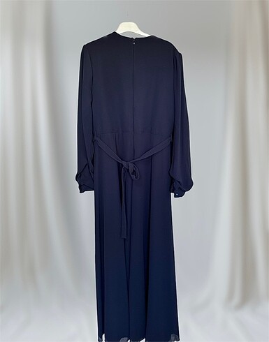 48 Beden lacivert Renk Sifon abiye
