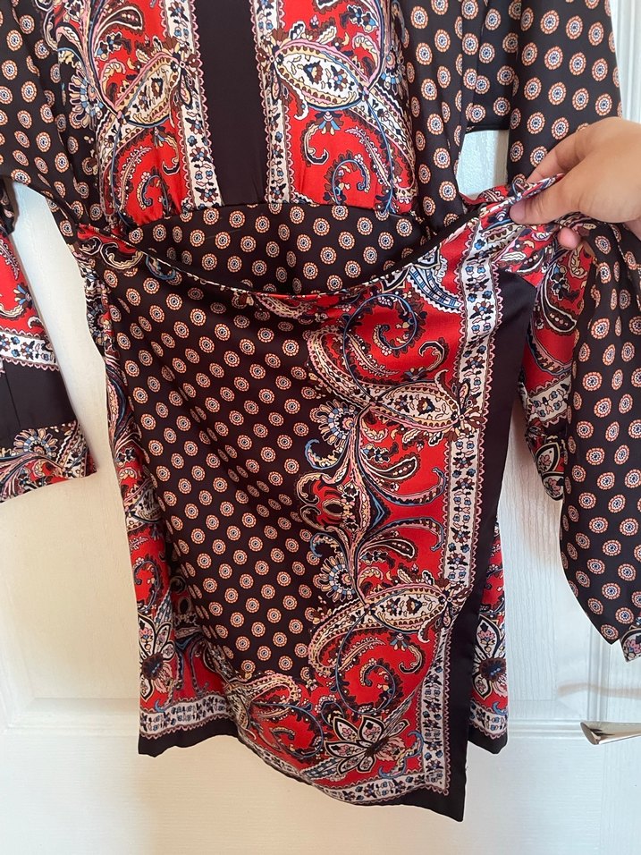 Zara Desenli Elbise - Görsel 2