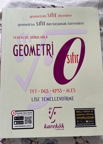 Geometri Sıfır TYT-DGS-KPSS-ALES Kitabı