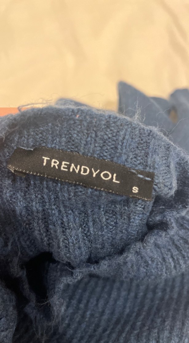 Lacivert, Navy Kadın Balıkçı Yaka Triko Kazak - Görsel 3