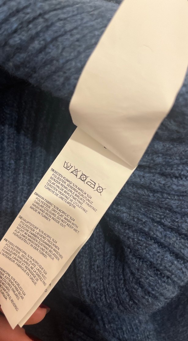 Lacivert, Navy Kadın Balıkçı Yaka Triko Kazak - Görsel 5