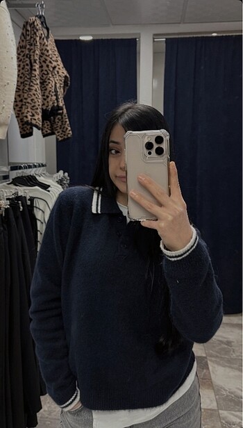 xl Beden Zara triko polo yaka kazak