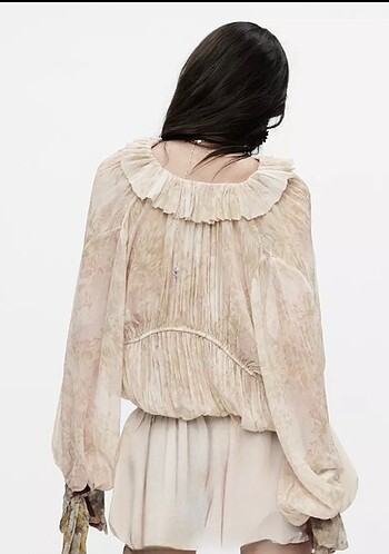 Zara ZW collection çiçek desenli gömlek