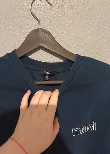 xs Beden Mavi Kadın Lacivert Sweatshirt