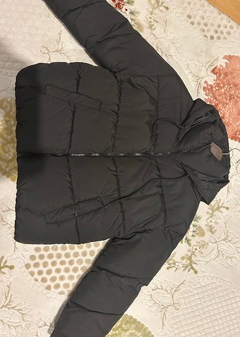 Fermuarlı Siyah Kadın Kışlık Mont large