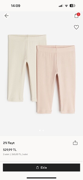 H&M 2 li Tayt