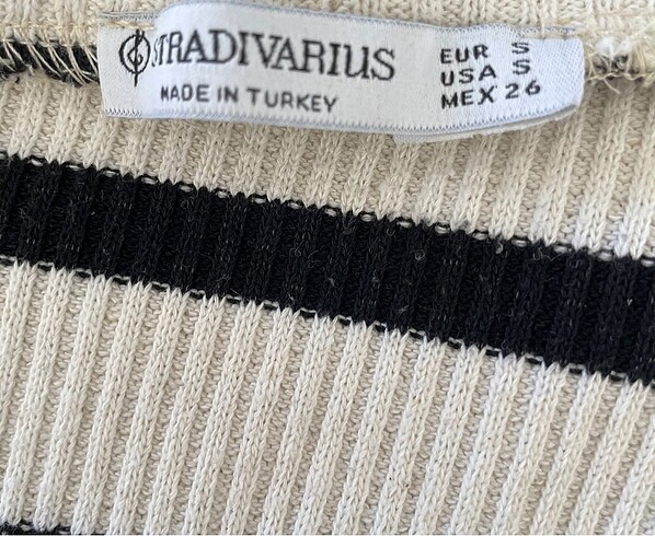 Stradivarius stradivarius kazak beyaz siyah çizgi