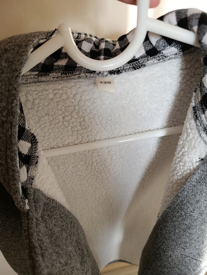 Gri Düğmeli Erkek Çocuk Kabanı - Görsel 4