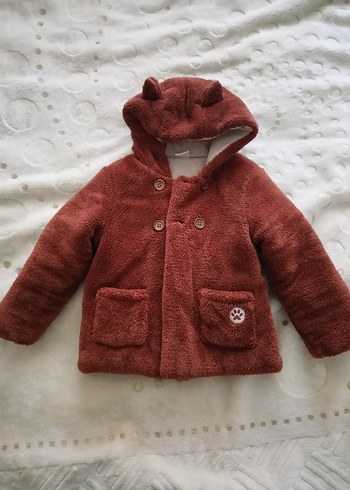 Kız& Erkek Çocuk Kahverengi Kürklü Mont