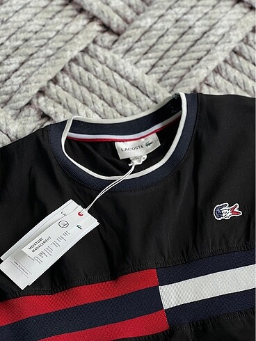 l Beden siyah Renk Lacoste Premium Tshirt