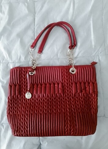 Bordo kol çantası