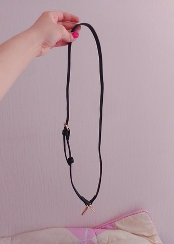 siyah mat suni deri çanta askısı - Görsel 2