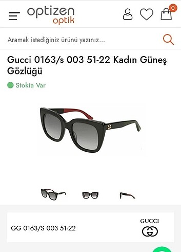 Gucci güneş gözlüğü 