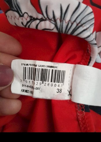 Çiçek Desenli Kırmızı Bohem Mayo - Görsel 3